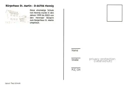 AK / Ansichtskarte Nennig Buergerhaus St. Martin Nennig