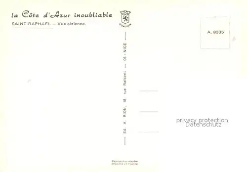 AK / Ansichtskarte Saint Raphael_Var Fliegeraufnahme Saint Raphael Var