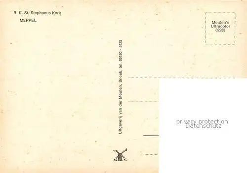 AK / Ansichtskarte Meppel St. Stephanus Kerk Meppel