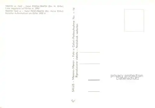 AK / Ansichtskarte Trafoi Hotel Posta Trafoi Trafoi