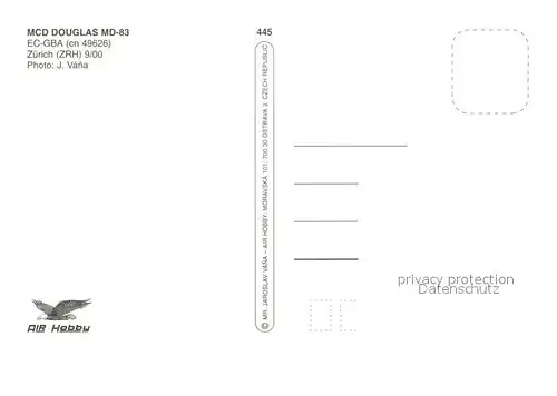 AK / Ansichtskarte Flugzeuge_Zivil Spanair McD Douglas MD 83 EC GBA cn 49626 Flugzeuge Zivil