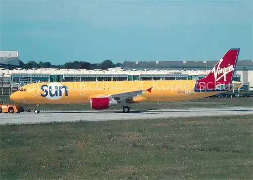 AK / Ansichtskarte Flugzeuge_Zivil Virgin Airline A321 211 D AVZD cn 1233 Flugzeuge Zivil