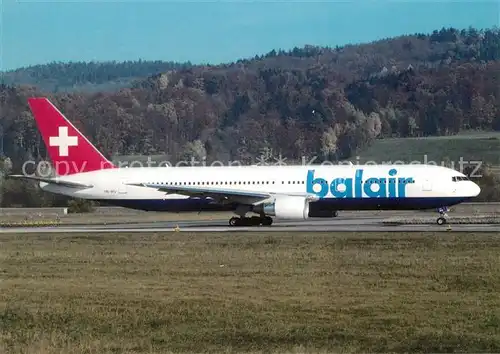 AK / Ansichtskarte Flugzeuge_Zivil Balair Boeing 767 3G5 HB IHV cn 30564 Flugzeuge Zivil