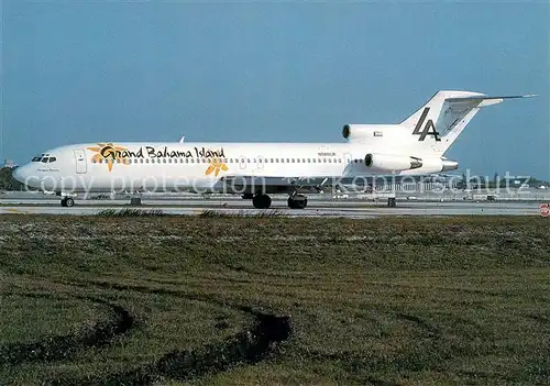 AK / Ansichtskarte Flugzeuge_Zivil L.B. Limited Grand Bahama Island Colours Boeing 727 247 N580CR Flugzeuge Zivil