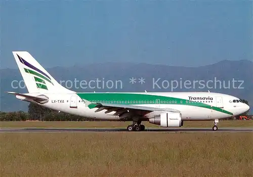 AK / Ansichtskarte Flugzeuge_Zivil Transavia Airbus A310 324 LX TXA c n 594 Flugzeuge Zivil