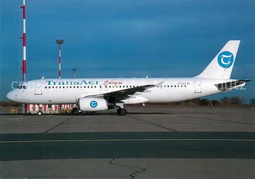 AK / Ansichtskarte Flugzeuge_Zivil Trans Aer Cologne Airbus A320 231 EI TLT c n 415 Flugzeuge Zivil