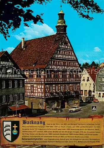 AK / Ansichtskarte Backnang Rathaus Backnang