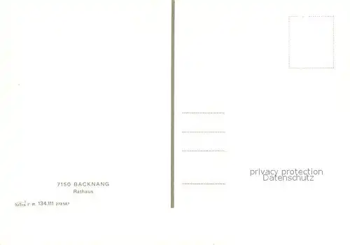 AK / Ansichtskarte Backnang Rathaus Backnang