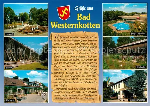 AK / Ansichtskarte Bad_Westernkotten Saline Kurhaus Haus des Gastes Bad_Westernkotten