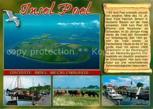 AK / Ansichtskarte Poel_Insel Fliegeraufnahme Hafen Poel_Insel