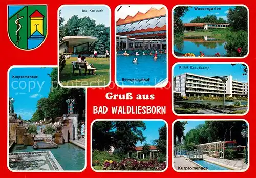 AK / Ansichtskarte Bad_Waldliesborn Wassergarten Klinik Kreuzkamp Bad_Waldliesborn