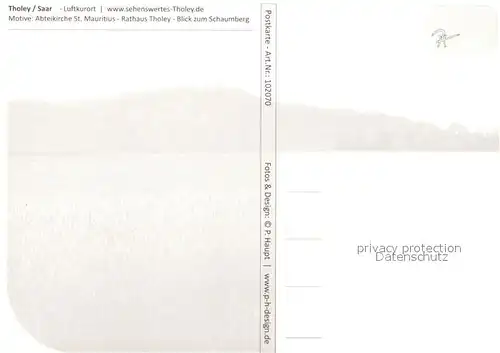 AK / Ansichtskarte Tholey_Theley Abteikirche Sankt Mauritius Rathaus Schaumberg  Tholey_Theley