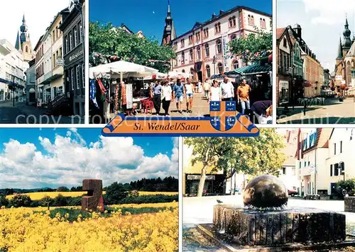 AK / Ansichtskarte Wendel_St Luisenstrasse Schlossplatz Balduinstrasse Strasse der Skulpturen  Wendel_St