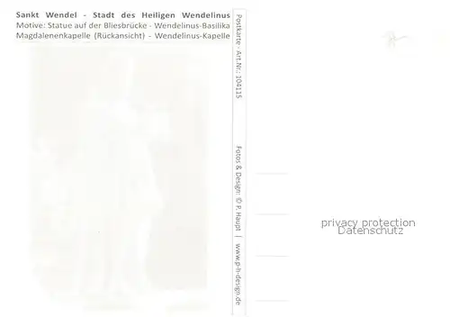 AK / Ansichtskarte Wendel_St Heiliger Wendelinus Wendelinus Basilika Magdalenenkapelle Wendel_St