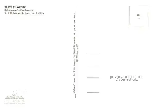 AK / Ansichtskarte Wendel_St Balduinstrasse Fruchtmarkt Schlossplatz Rathaus Basilika Wendel_St