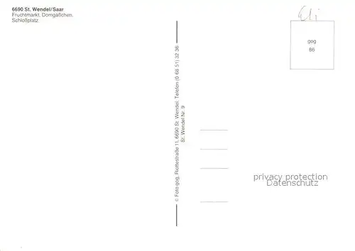 AK / Ansichtskarte Wendel_St Fruchtmarkt Domgaesschen Schlossplatz Wendel_St