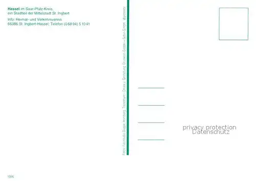 AK / Ansichtskarte Hassel_St Ingbert Wegkreuz Brunnen Panorama Hassel_St Ingbert