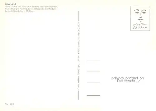 AK / Ansichtskarte Saarland Saarschleife Schloss Dagstuhl Schloss Berg Schloss Ziegelberg Saarland