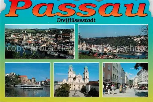AK / Ansichtskarte Passau Fliegeraufnahme Dom Stadtansicht Passau