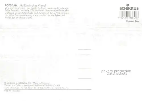 AK / Ansichtskarte Potsdam Hollaendisches Viertel  Potsdam