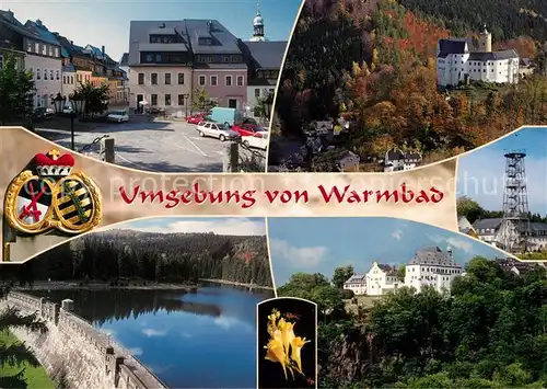AK / Ansichtskarte Wolkenstein_Erzgebirge Marktplatz Bruecke Schoenbrunn Talsperre Neunzehnhain Schloss Wolkenstein_Erzgebirge