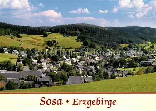 AK / Ansichtskarte Sosa_Erzgebirge Panorama Sosa Erzgebirge