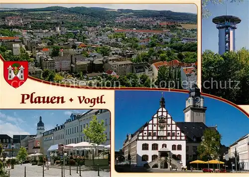 AK / Ansichtskarte Plauen_Vogtland Klostermarkt Stadtansicht Altmarkt Rathaus Spitzenmuseum Turm Plauen_Vogtland