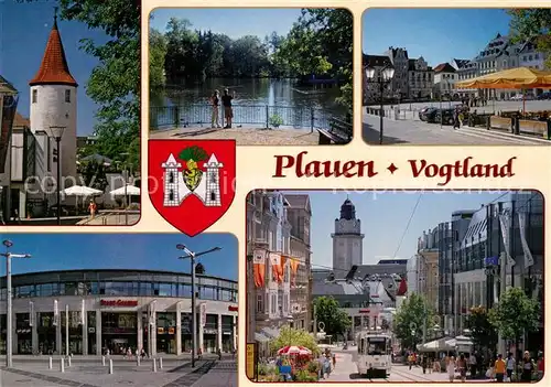 AK / Ansichtskarte Plauen_Vogtland Nonnenturm Stadtpark Altmarkt Stadtgalerie Rathausturm Plauen_Vogtland