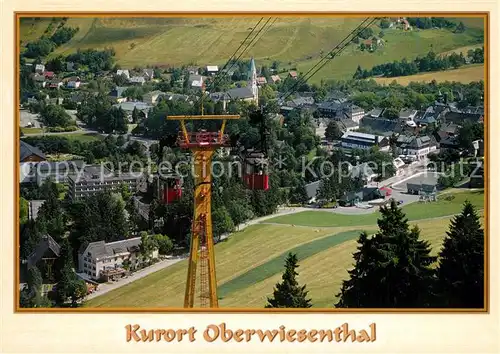 AK / Ansichtskarte Oberwiesenthal_Erzgebirge Ortsansicht Fichtelbergbahn Oberwiesenthal Erzgebirge