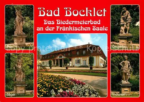 AK / Ansichtskarte Bad_Bocklet Biedermeierbad Statuen Pan Jaeger Indianer Diogenes Bad_Bocklet