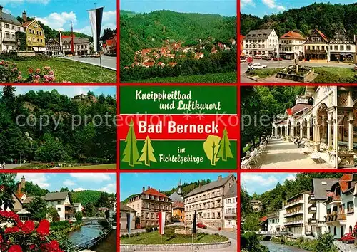 AK / Ansichtskarte Bad_Berneck Stadtansichten Panorama Kurpark Wandelhalle Bad_Berneck