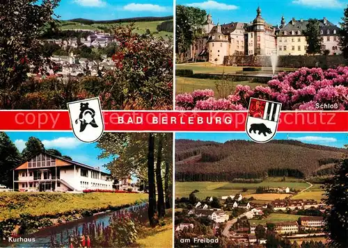 AK / Ansichtskarte Bad_Berleburg Kurhaus Schloss Freibad Panorama Bad_Berleburg