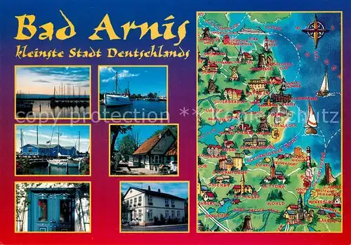 AK / Ansichtskarte Bad_Arnis Hafen Stadtansichten Panoramakarte Bad_Arnis