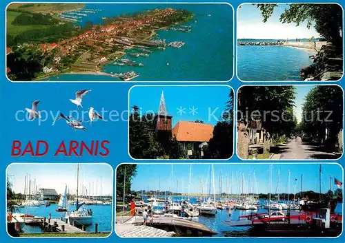 AK / Ansichtskarte Bad_Arnis Fliegeraufnahme Hafen Kirche Bad_Arnis