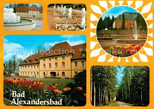 AK / Ansichtskarte Alexandersbad_Bad Brunnen Kurpark Kurhaus Alexandersbad_Bad