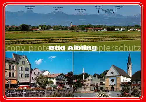 AK / Ansichtskarte Bad_Aibling Schloss Prantshausen Sebastianikirche Stadtansicht Bad_Aibling