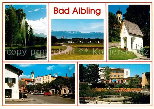 AK / Ansichtskarte Bad_Aibling Kurpark Brunnen Stadtansicht  Bad_Aibling