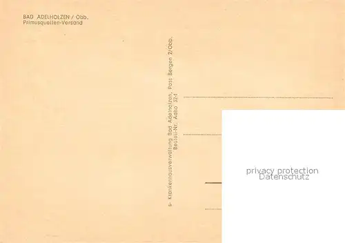 AK / Ansichtskarte Adelholzen_Oberbayern_Bad Adelholzener Primusquelle Adelholzen_Oberbayern_Bad