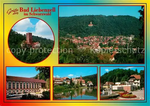 AK / Ansichtskarte Bad_Liebenzell Panorama Burg Brunnen Missionshaus Bad_Liebenzell