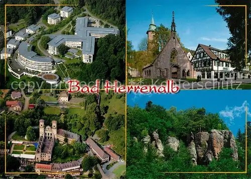 AK / Ansichtskarte Bad_Herrenalb Fliegeraufnahme Falkenberg Klinik Klosterruine Herrenalb Frauenalb Bad_Herrenalb