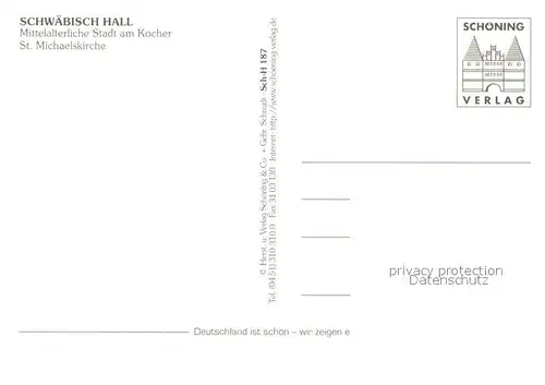 AK / Ansichtskarte Schwaebisch_Hall Sankt Michaelskirche Schwaebisch Hall
