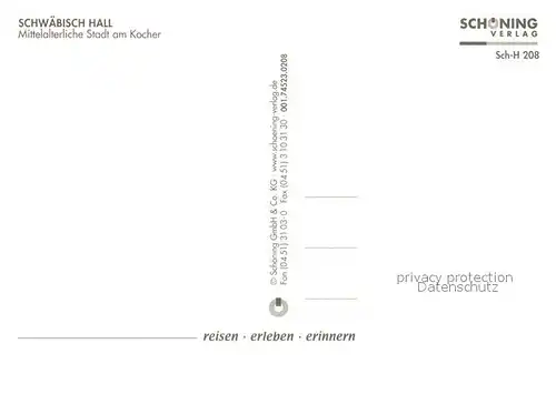 AK / Ansichtskarte Schwaebisch_Hall Bootsanlegestelle Brunnen Comburg Rathaus Kocher Schwaebisch Hall