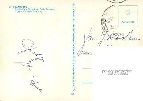 AK / Ansichtskarte Saarburg_Saar Altstadt Feste Saarburg Saarburg Saar