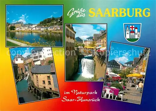 AK / Ansichtskarte Saarburg_Saar Stadtansichten Wasserfall Saarburg Saar