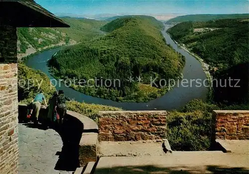 AK / Ansichtskarte Orscholz Blick zur Saarschleife vom Aussichtspunkt Cloef Orscholz