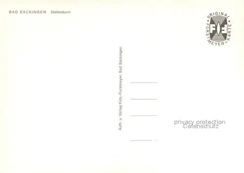 AK / Ansichtskarte Bad_Saeckingen Diebesturm Bad_Saeckingen