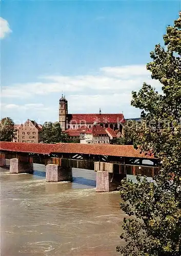 AK / Ansichtskarte Bad_Saeckingen Holzbruecke Fridolinsmuenster Bad_Saeckingen