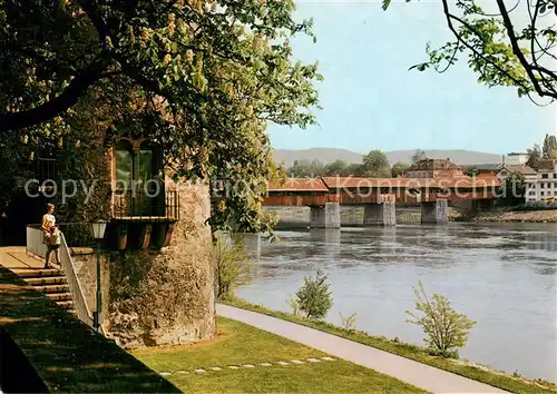 AK / Ansichtskarte Bad_Saeckingen Diebesturm Rheinbruecke Bad_Saeckingen