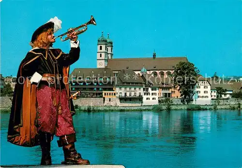 AK / Ansichtskarte Bad_Saeckingen Trompeter Sankt Fridolinsmuenster Hotel Goldener Knopf Rathaus  Bad_Saeckingen