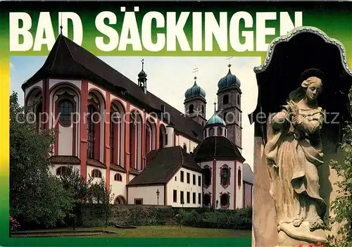 AK / Ansichtskarte Bad_Saeckingen Muenster Statue Bad_Saeckingen